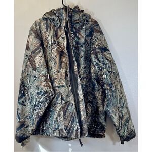 NWOT Cabelas Mosey Oak Reversible Duck Blind Insulated Hooded Hunting Jacket 3XL